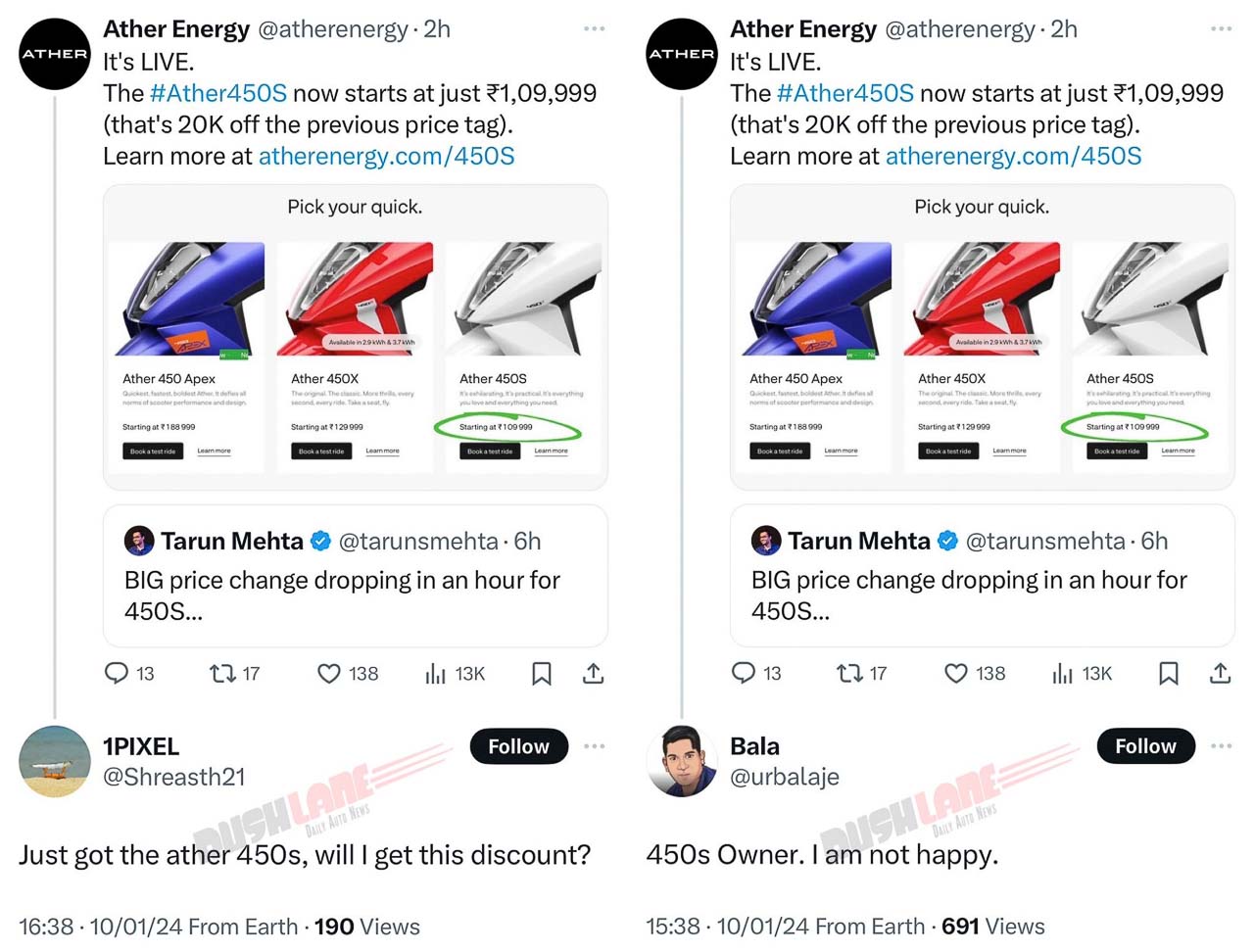 Ather 450S existing owners not happy