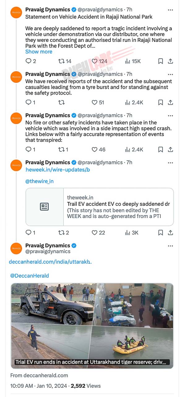 Pravaig Dynamics Official Statement